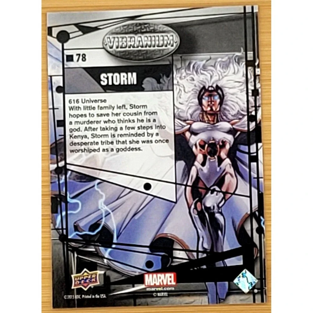 2015 MARVEL VIBRANIUM  STORM  RAW INSERT UPPER DECK‎ MCU